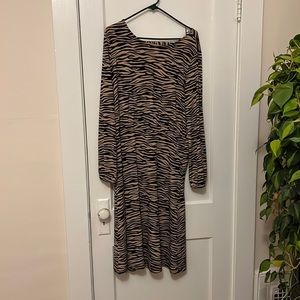 Loft Animal Print Dress size 12 worn twice